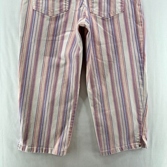 Gloria Vanderbilt Capri Pants Womens Sz 6 Flex Stretch Vertical Striped Pink - Picture 6 of 11